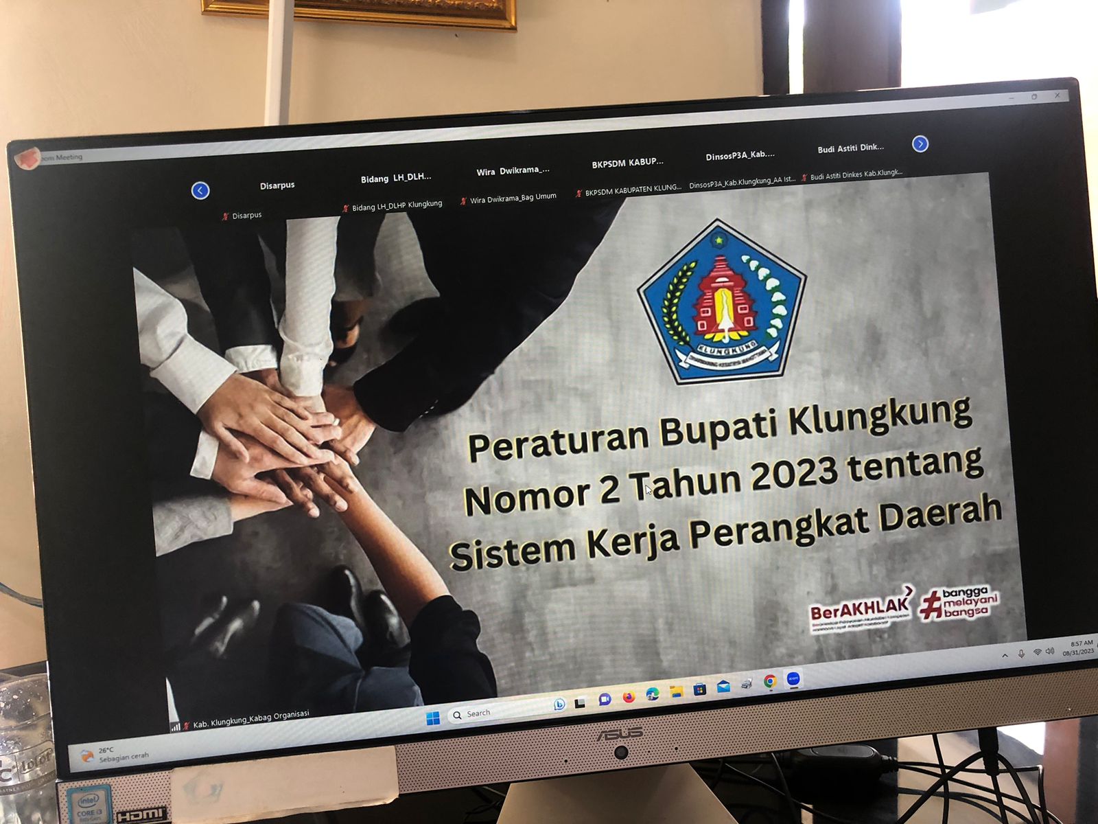 Sosialisasi peraturan Bupati Klungkung No 2 Thn 2023 Tentang Sistem Kerja Perangkat Daerah.