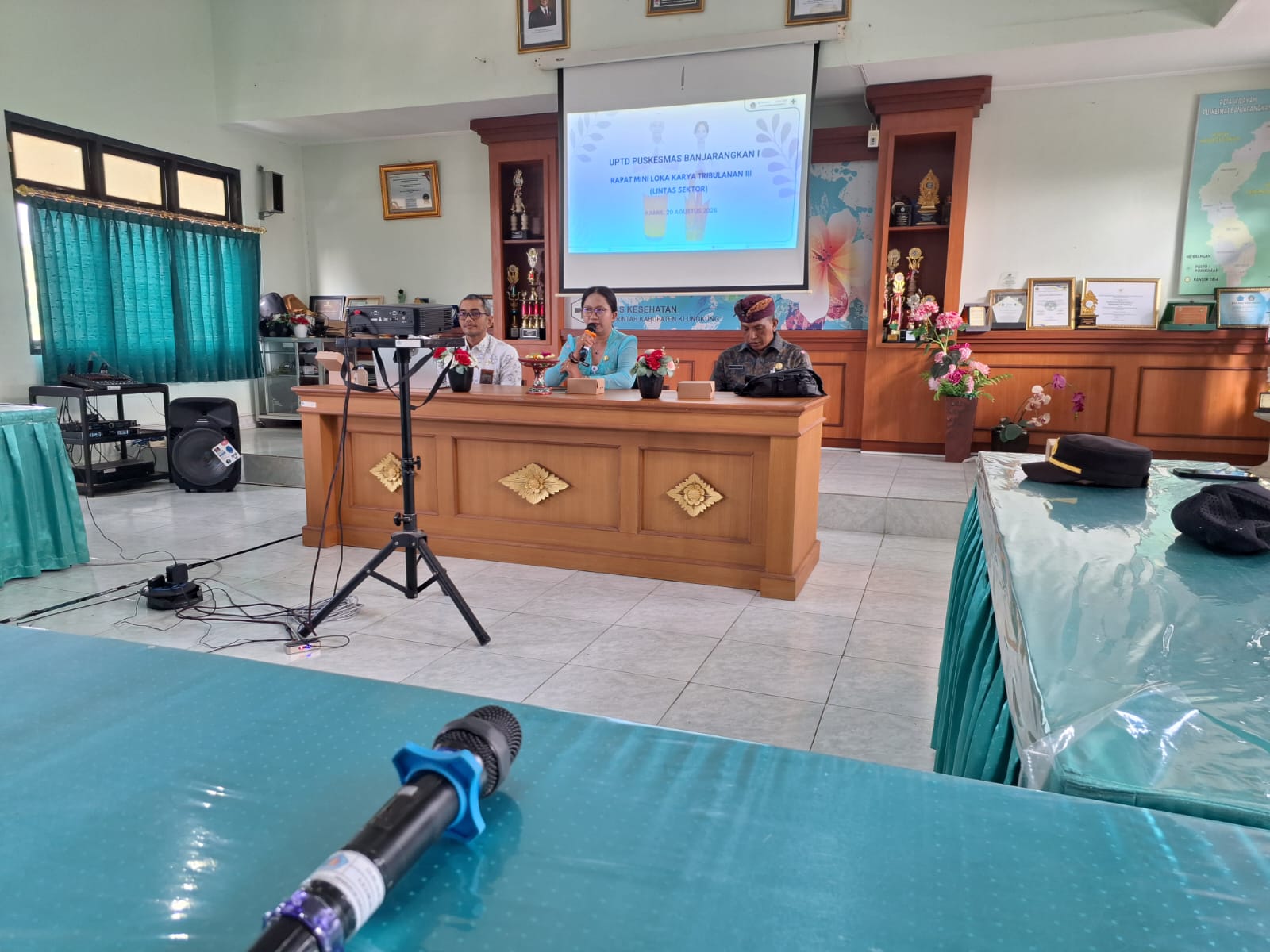 Pelaksanaan Lokakarya Mini Lintas Sektor TW III Tahun 2026 di UPTD Puskesmas Banjarangkan I.