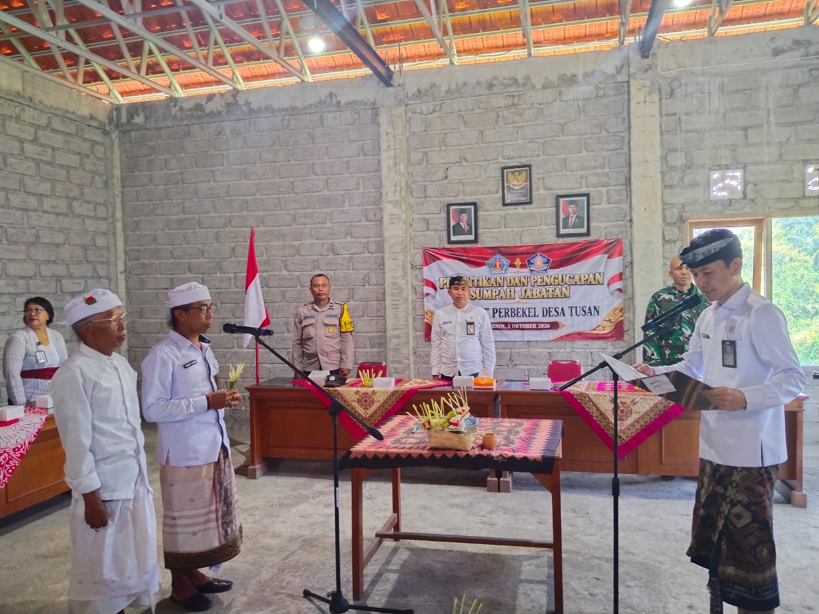 Pelantikan Penjabat (Pj.) Perbekel Desa Tusan